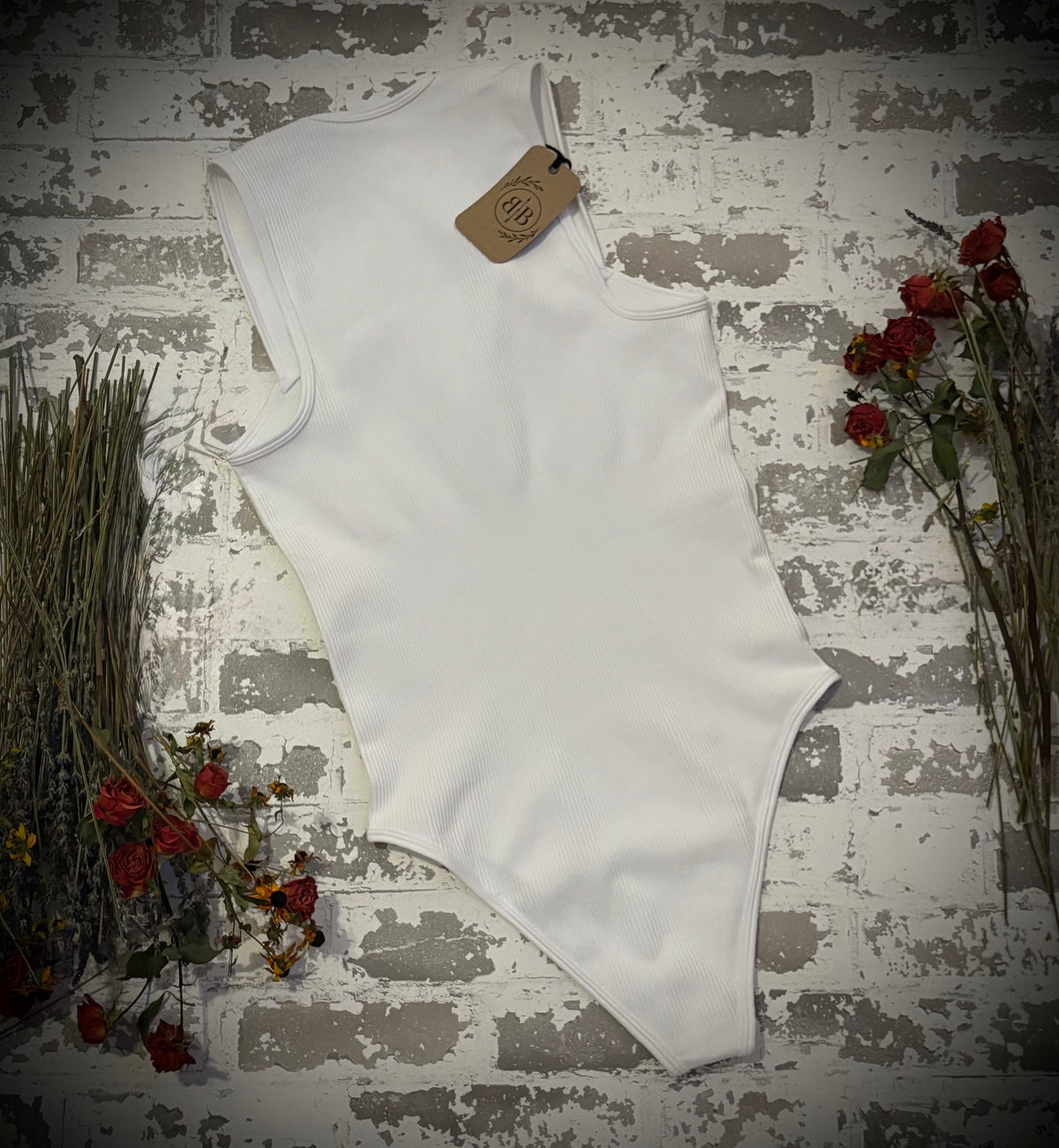 Ivory Ribbed Henley Bodysuit