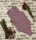 Dusty Mauve Ribbed Square-Neck Bodysuit