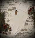 Ivory Ribbed Henley Bodysuit