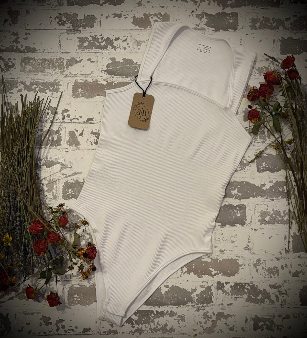 Ivory Ribbed Henley Bodysuit