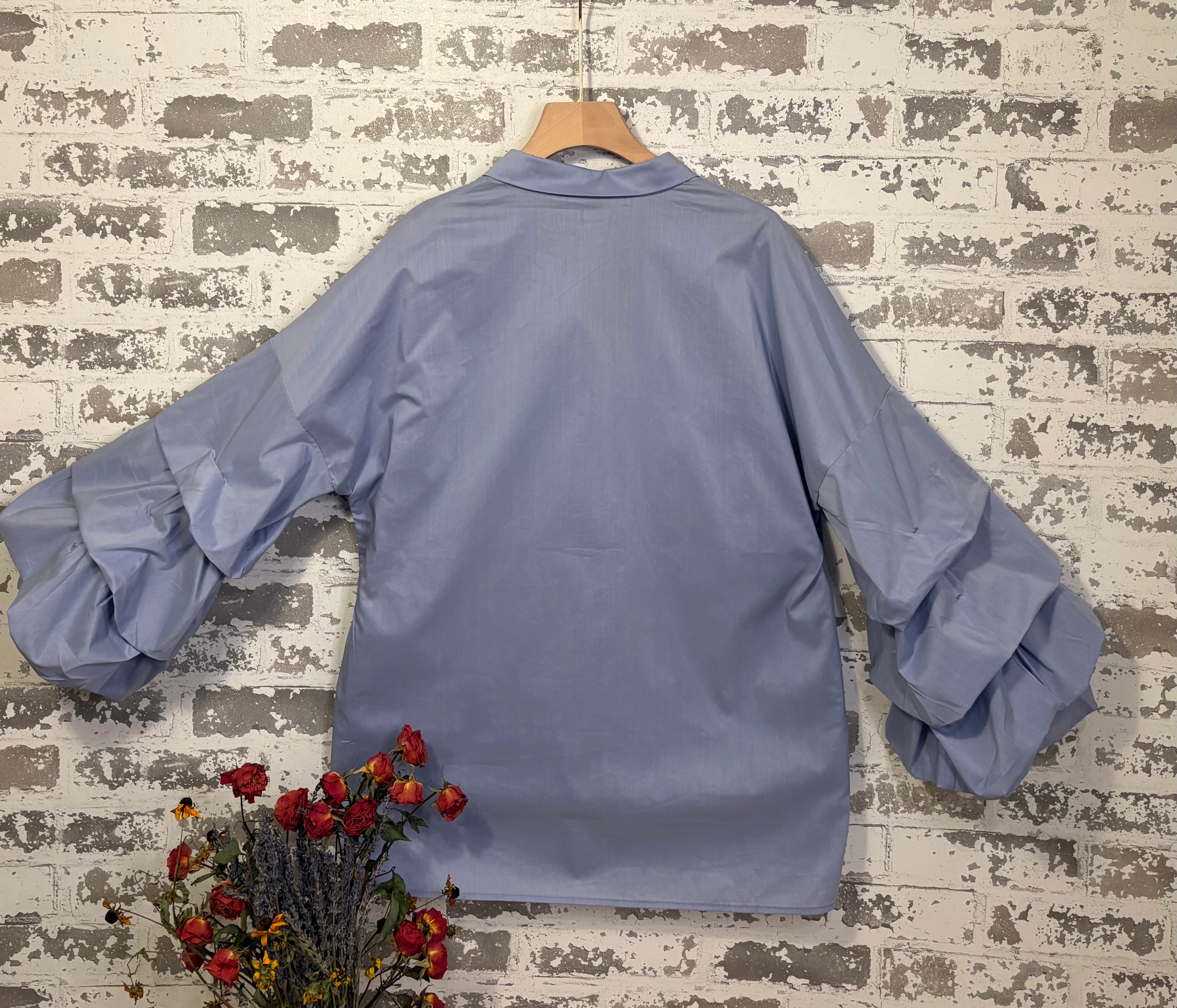 The Juliette Ruffle Sleeve Button-Down