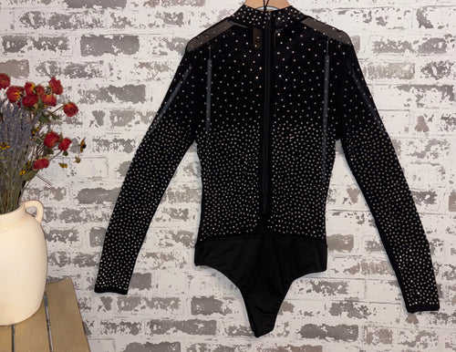 Ban Jul Rhinestone Mesh Bodysuit | Preloved